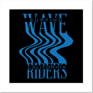 Surfing Wave Riders California Posters and Art